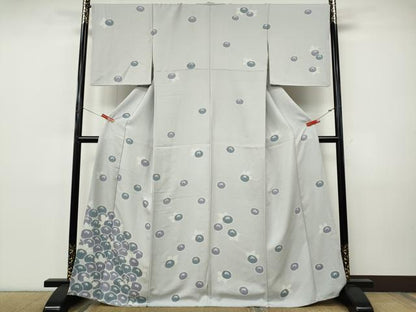 平和屋着物●染織作家　染織デザイナー　大島明　訪問着　万寿菊　正絹　逸品　CABI9802ut
