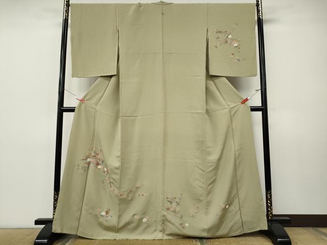 平和屋着物●中国三大刺繍　相良刺繍　総刺繍　訪問着　枝花文　ますいわ屋扱い　正絹　逸品　CABI9804ut