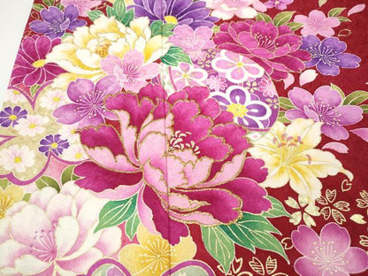 平和屋着物●豪華振袖　刺繍　舞花鞠文　暈し染め　銀通し地　正絹　逸品　CABI9816ut