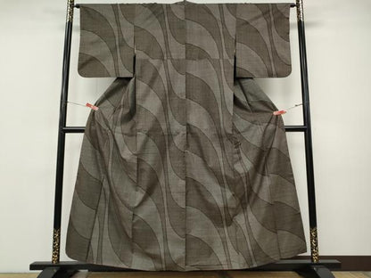 平和屋着物●本場大島紬　7マルキ　吉祥文　正絹　逸品　CABI9818ut