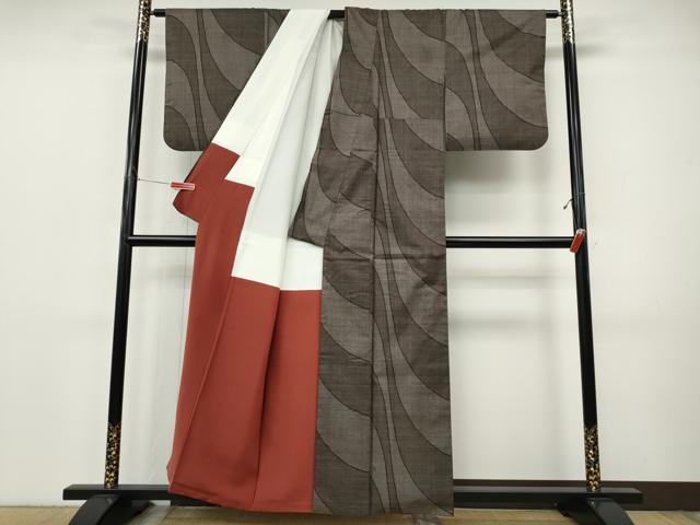 平和屋着物●本場大島紬　7マルキ　吉祥文　正絹　逸品　CABI9818ut
