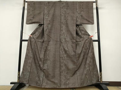 平和屋着物●本場大島紬　9マルキ　枝花間道　正絹　逸品　CABI9819ut