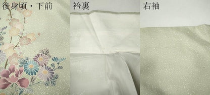 平和屋着物●訪問着　本場染大島紬　枝花文　正絹　逸品　CABI9820ut