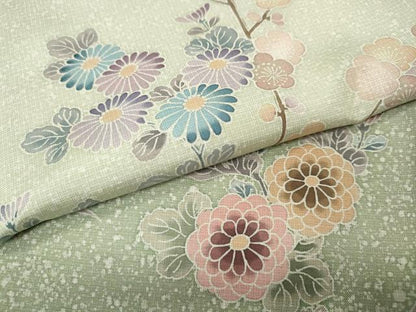 平和屋着物●訪問着　本場染大島紬　枝花文　正絹　逸品　CABI9820ut