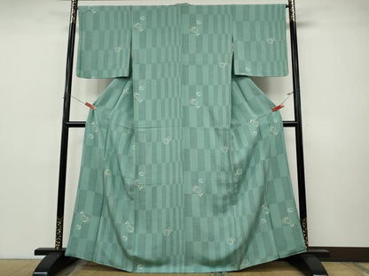 平和屋着物●上質な小紋　跳兎　笹丸文　正絹　逸品　CABI9821ut