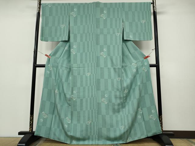 平和屋着物●上質な小紋　跳兎　笹丸文　正絹　逸品　CABI9821ut