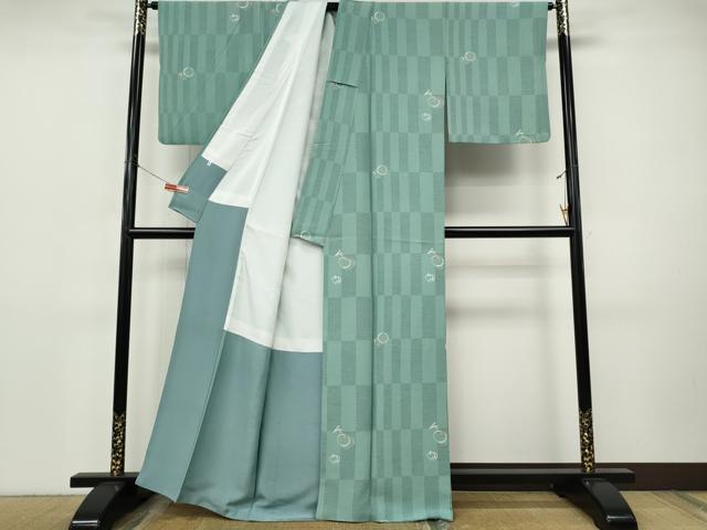 平和屋着物●上質な小紋　跳兎　笹丸文　正絹　逸品　CABI9821ut