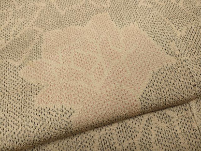 平和屋着物▼本塩沢　舞花文　正絹　逸品　CABI9825ut