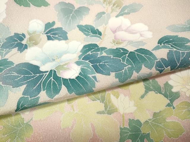 平和屋着物●訪問着　友禅　草花文　暈し染め　正絹　逸品　CABI9831ut