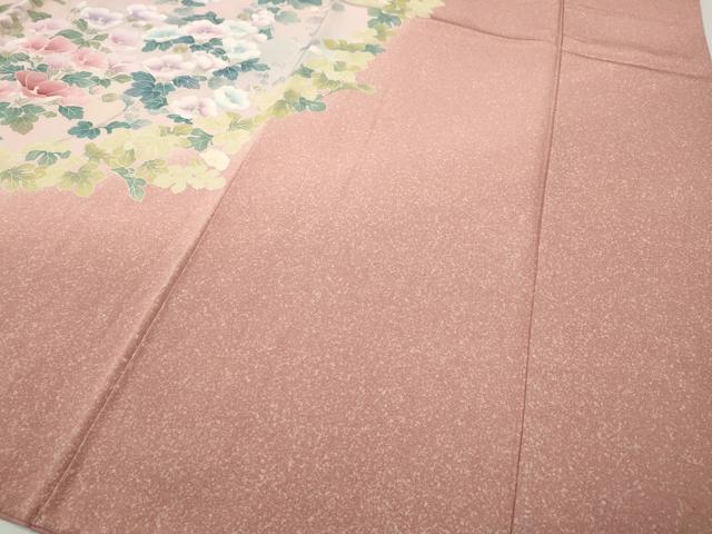 平和屋着物●訪問着　友禅　草花文　暈し染め　正絹　逸品　CABI9831ut