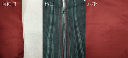 平和屋着物▼上質な紬　縞　正絹　逸品　CABI9832ut