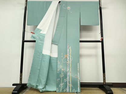 平和屋着物●訪問着　駒刺繍　独楽　羽子板　暈し染め　金彩　正絹　逸品　CABI9833ut