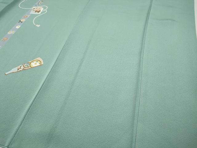 平和屋着物●訪問着　駒刺繍　独楽　羽子板　暈し染め　金彩　正絹　逸品　CABI9833ut