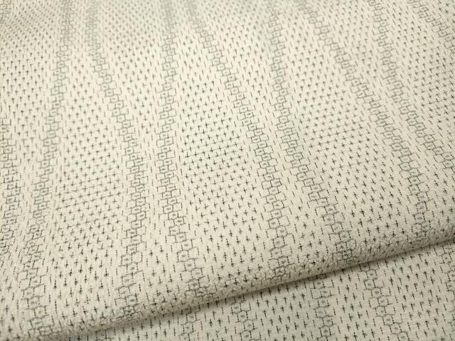 平和屋着物●白鷹お召　80亀甲　立涌文　正絹　逸品　CABI9837ut