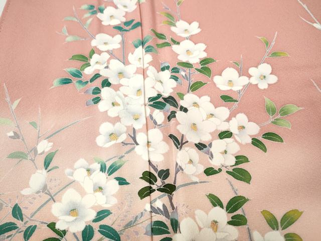 平和屋着物●訪問着　友禅　草花文　暈し染め　正絹　逸品　CABI9840ut