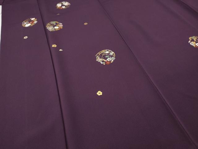平和屋着物●訪問着　竹屋町刺繍　花蝶丸文　正絹　逸品　CABI9842ut