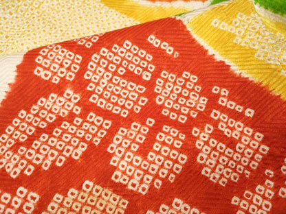 平和屋着物●豪華振袖　総絞り　エ霞遠山花文　金彩　正絹　逸品　CABI9849ut