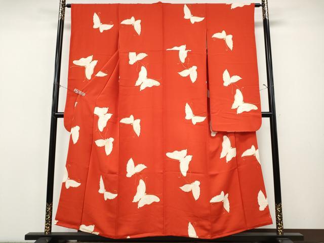 平和屋着物●豪華振袖　地紋起こし　舞蝶文　金彩　正絹　逸品　CABI9850ut