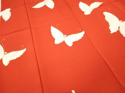 平和屋着物●豪華振袖　地紋起こし　舞蝶文　金彩　正絹　逸品　CABI9850ut