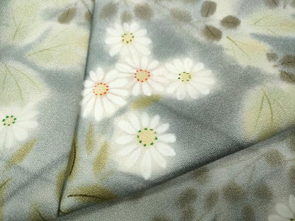 平和屋着物●訪問着　手描き　草花文　暈し染め　正絹　逸品　CABI9853ut