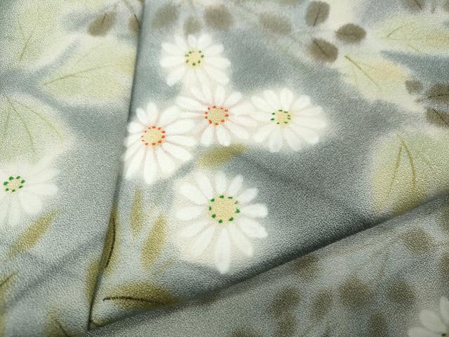 平和屋着物●訪問着　手描き　草花文　暈し染め　正絹　逸品　CABI9853ut
