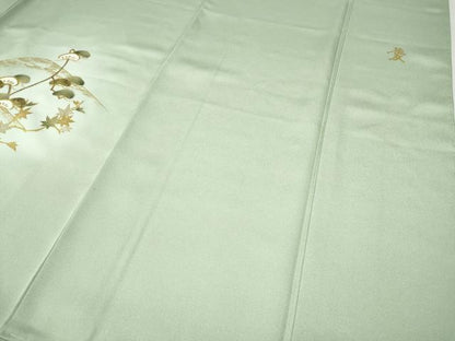 平和屋着物●金彩友禅作家　木村桂友　訪問着　遠山風景草花文　暈し染め　金彩　正絹　逸品　未使用　CABI9857ut
