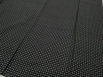 平和屋着物●色留訪問着　型染め　舞菊文　黒地　正絹　逸品　CABI9860ut