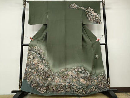 平和屋着物●越後十日町の一流染匠　桐屋・翠山工房　訪問着　辻が花　絞り　暈し染め　正絹　逸品　CABI9866ut
