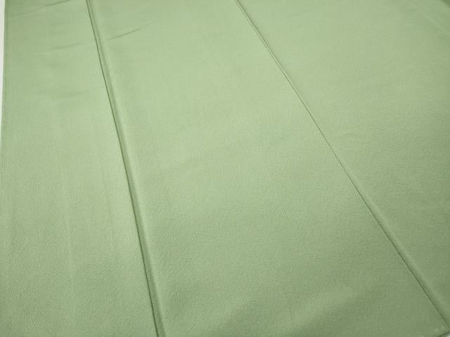平和屋着物●上質な色無地　裏葉柳色　正絹　逸品　未使用　CABI9877ut