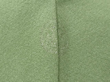 平和屋着物●上質な色無地　裏葉柳色　正絹　逸品　未使用　CABI9877ut