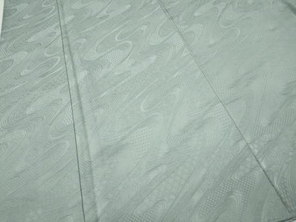 平和屋着物●上質な色無地　流水地紋　青磁鼠色　正絹　逸品　CABI9884ut