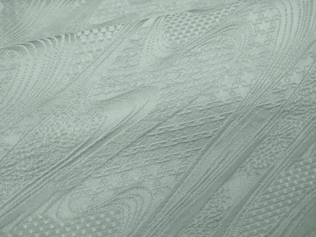 平和屋着物●上質な色無地　流水地紋　青磁鼠色　正絹　逸品　CABI9884ut