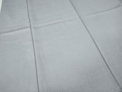 平和屋着物●上質な色無地　霞地紋　牡丹鼠色　正絹　逸品　未使用　CABI9885ut