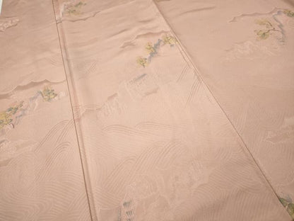 平和屋着物●上質な小紋　雲取り遠山草木文　地紋起こし　正絹　逸品　CABI9890ut