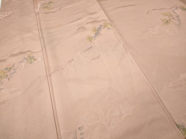 平和屋着物●上質な小紋　雲取り遠山草木文　地紋起こし　正絹　逸品　CABI9890ut