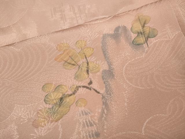 平和屋着物●上質な小紋　雲取り遠山草木文　地紋起こし　正絹　逸品　CABI9890ut