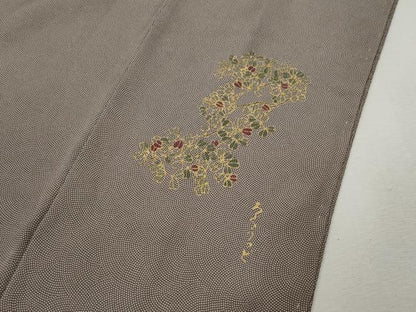 平和屋着物●伝統工芸師　服部光擴　江戸小紋　鮫小紋柄　正絹　逸品　未使用　CABI9892ut