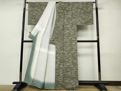 平和屋着物●上質な小紋　ろうけつ染め　流水文　正絹　逸品　CABI9902ut