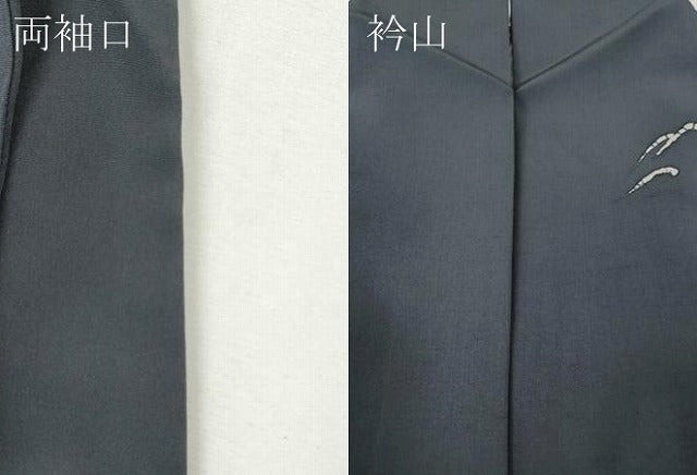 平和屋着物●訪問着　紬地　ろうけつ染め　立波文　正絹　逸品　CABI9907ut