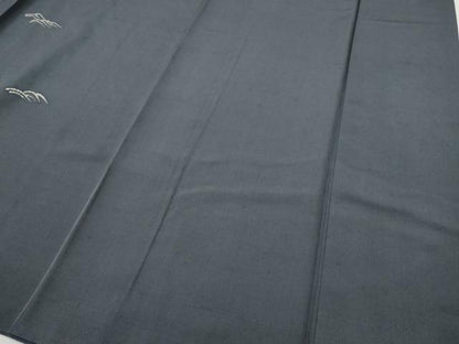 平和屋着物●訪問着　紬地　ろうけつ染め　立波文　正絹　逸品　CABI9907ut