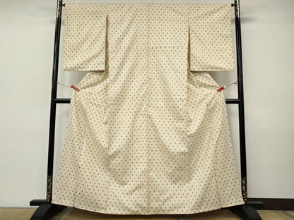 平和屋着物●上質な紬　十字絣　正絹　逸品　CABI9908ut