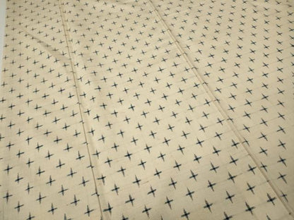 平和屋着物●上質な紬　十字絣　正絹　逸品　CABI9908ut