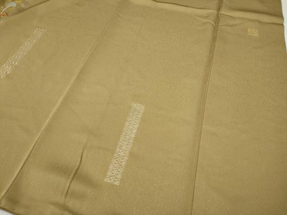 平和屋着物●日本舞踊家 岩井流宗元　岩井友見　訪問着　刺繍　短冊重ね松梅藤文　金銀彩　正絹　逸品　CABI9909ut