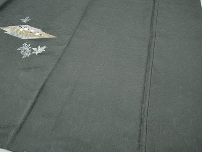 平和屋着物●訪問着　駒刺繍　松皮菱舞葉文　暈し染め　正絹　逸品　CABI9910ut