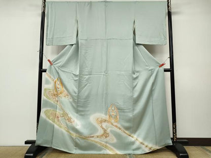 平和屋着物●創業460年・千總　色留訪問着　駒刺繍　鳳凰道長花文　暈し染め　金彩　正絹　逸品　CABI9911ut