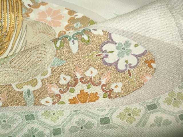 平和屋着物●創業460年・千總　色留訪問着　駒刺繍　鳳凰道長花文　暈し染め　金彩　正絹　逸品　CABI9911ut