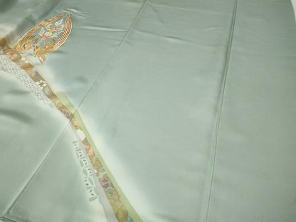 平和屋着物●創業460年・千總　色留訪問着　駒刺繍　鳳凰道長花文　暈し染め　金彩　正絹　逸品　CABI9911ut