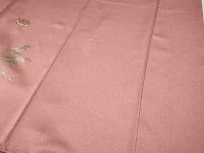 平和屋着物●訪問着　刺繍　貝桶花文　暈し染め　金銀彩　正絹　逸品　未使用　CABI9917ut