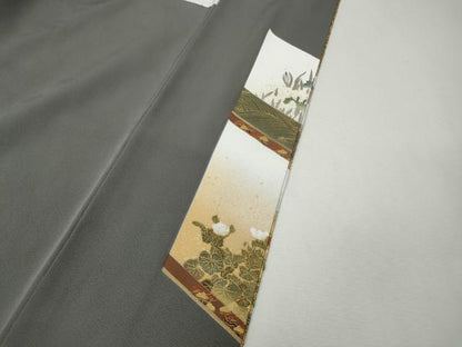 平和屋着物●豪華色留袖　刺繍　屏風草花文　金彩　ますいわ屋扱い　正絹　逸品　CABI9919ut