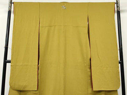 平和屋着物●豪華振袖　芥子色　正絹　逸品　CABI9921ut